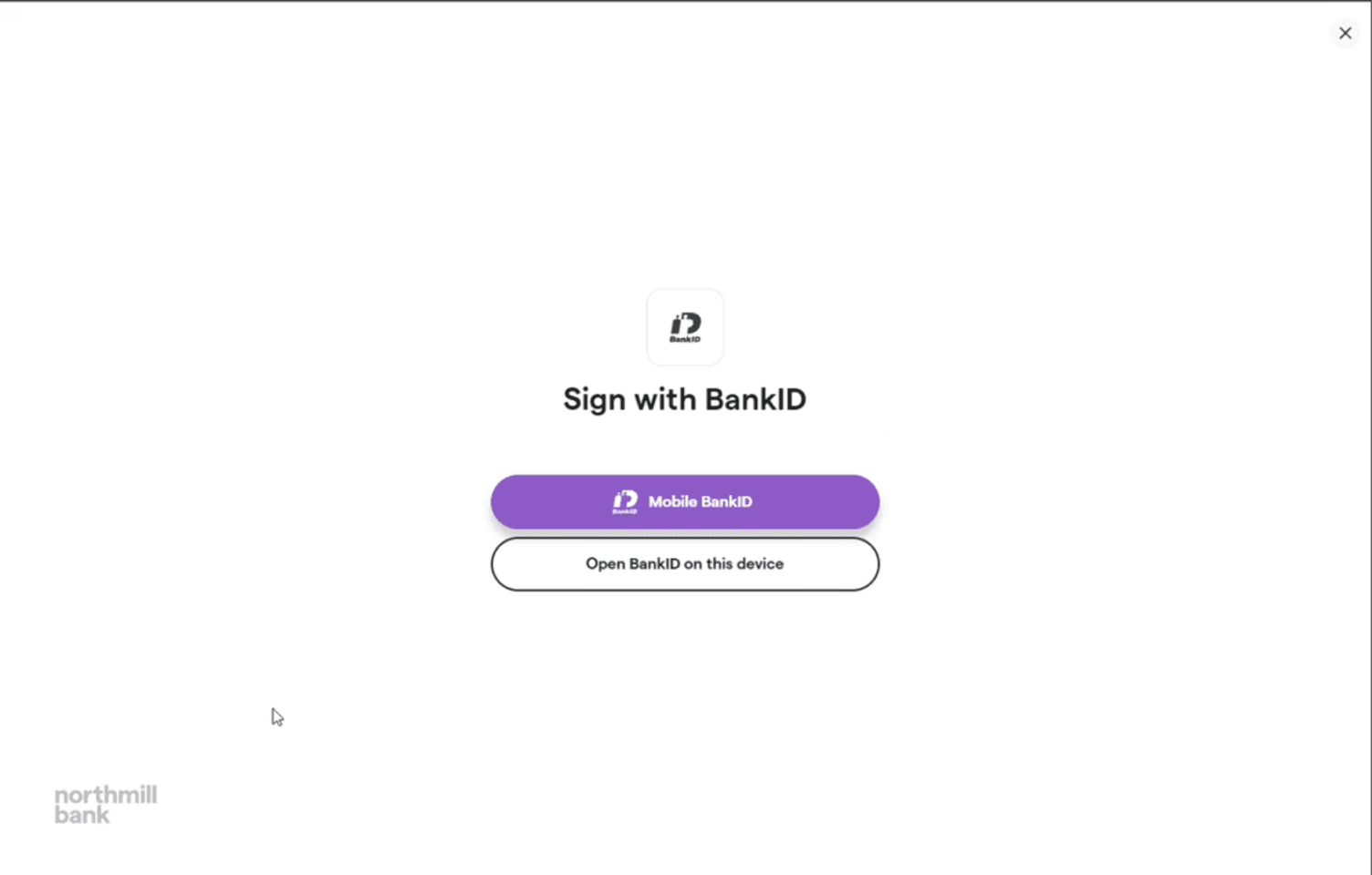 Signera med Mobild BankID.