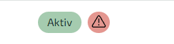 När en åtgärd krävs visas en symbol med varningstriangel.