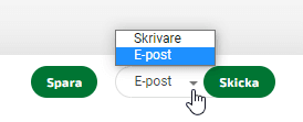 Välj att skriva ut eller skicka med e-post.