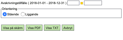 Skriv ut rapporten genom att klicka på Rapporter och välj Utförda avskrivningar.