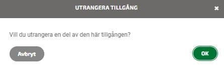 Godkänn att utrangera en del av tillgången genom att klicka på OK.