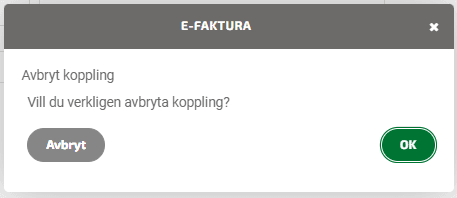 Bekräfta att du vill avbryta kopplingen genom att klicka på OK.