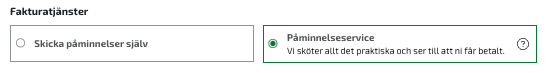 I Fortnox har du möjlighet att påminna dina kunder genom att skicka påminnelsen direkt via Påminnelseservice.