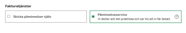 I Fortnox har du möjlighet att påminna dina kunder genom att skicka påminnelsen direkt via Påminnelseservice.