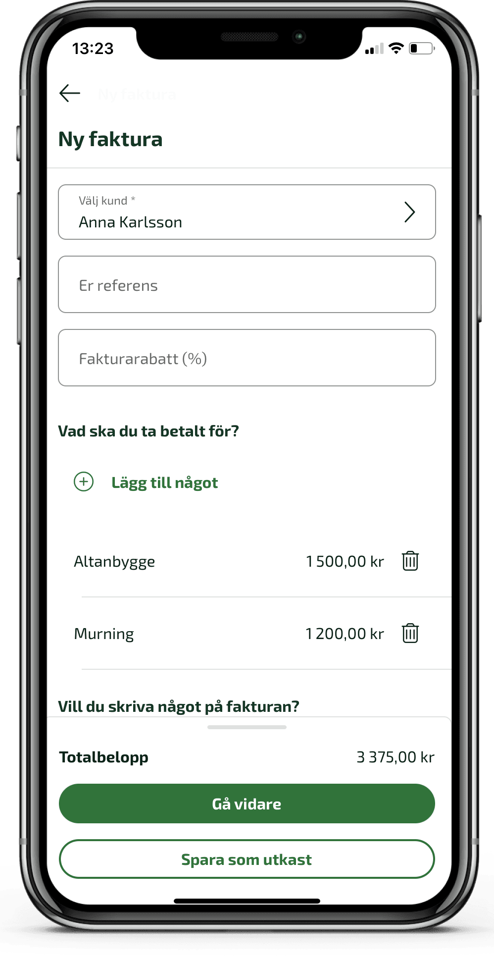 När du klickar på Gå vidare kan du justera skattereduktionen samt fördela den på flera personer.
